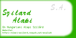 szilard alapi business card