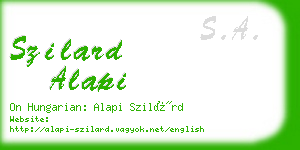 szilard alapi business card